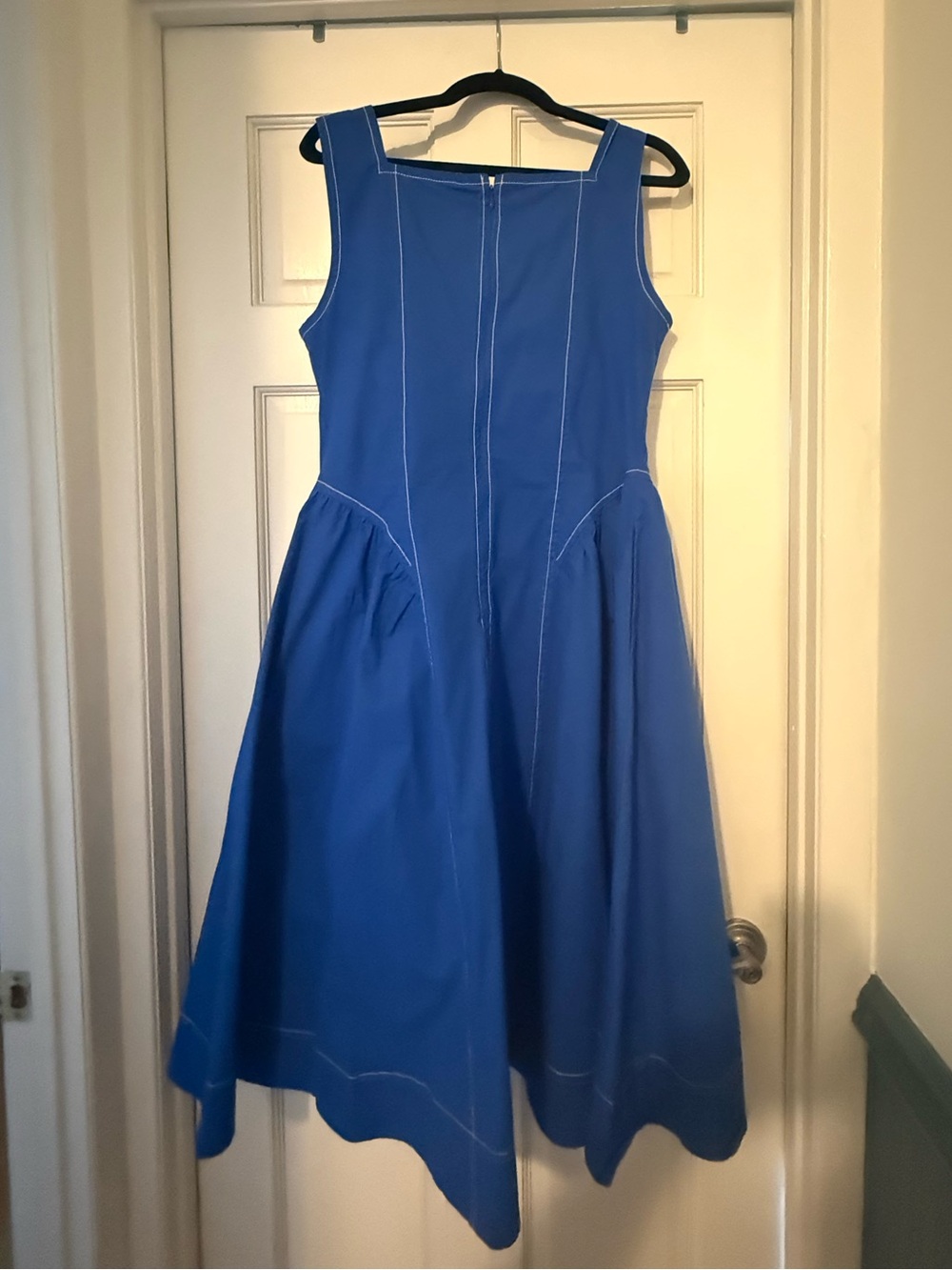 Anthropologie HIGH-NECK SEAMED MIDI DRESS - Picture 3 of 6